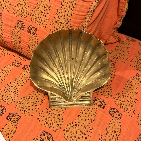 Brass seashell trinket dish VINTAGE - Picture 4 of 6